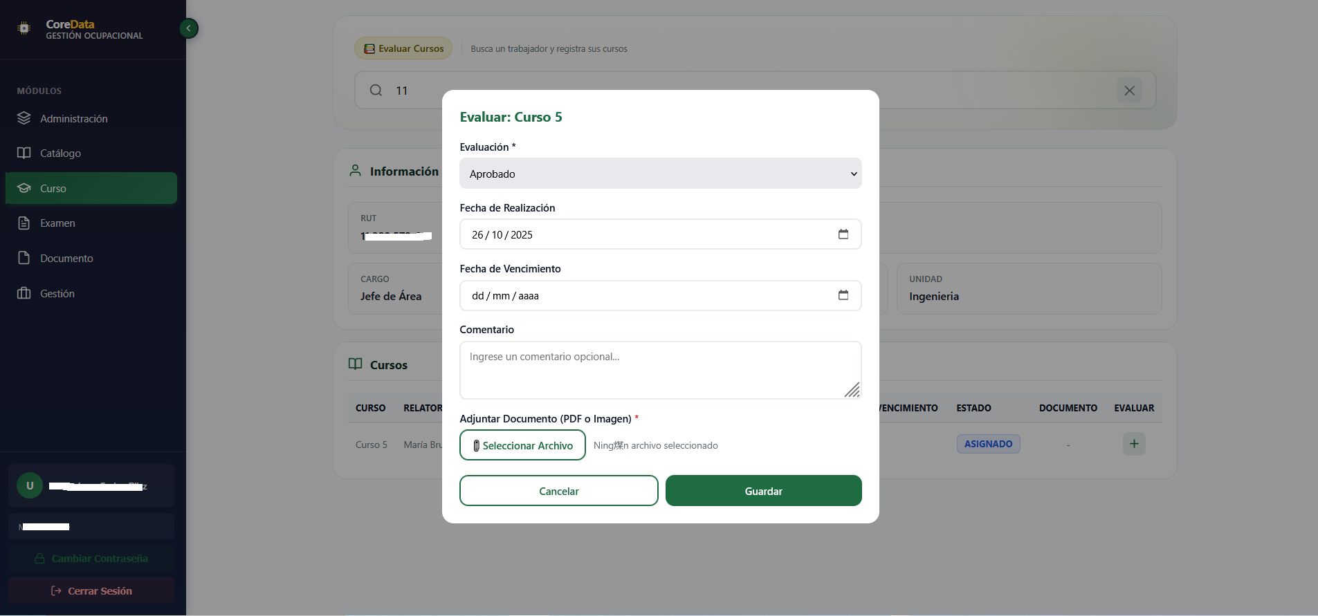 Evaluación de Cursos